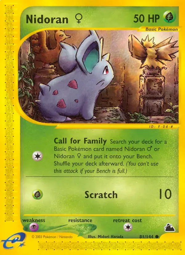Carte Pokémon Nidoran ♀ #81 — Skyridge