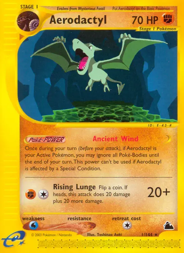Carte Pokémon Ptéra #1 — Skyridge