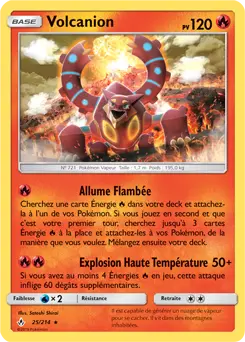 Carte Pokémon Volcanion #025 Non Holo — Alliance Infaillible