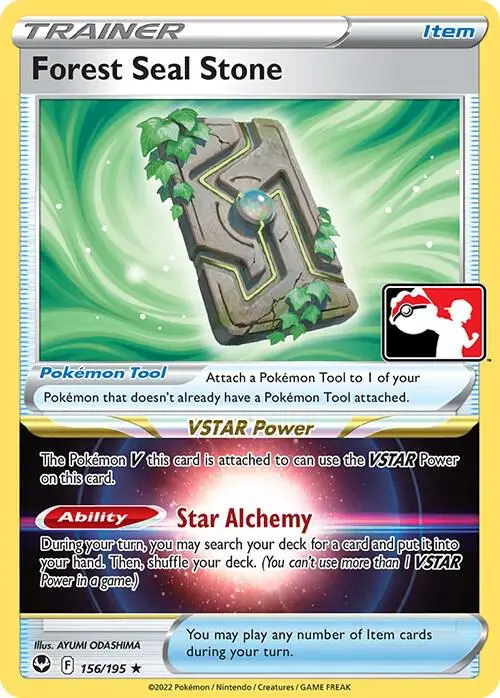 Forest Seal Stone #156/195 S4 — Play! Pokémon Prize Pack Series