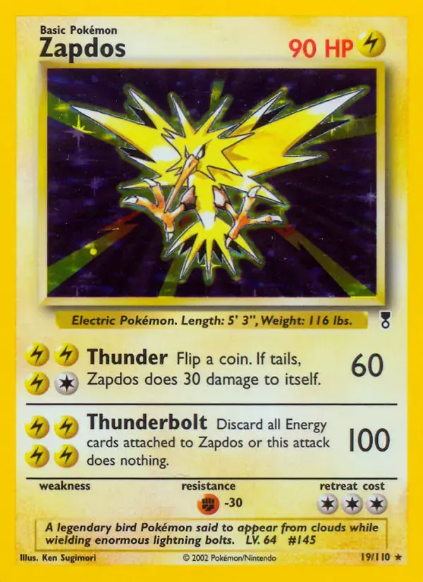 Carte Pokémon Électhor #19 — Legendary Collection