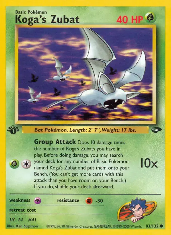 Carte Pokémon Koga's Nosferapti #83 — Gym Challenge