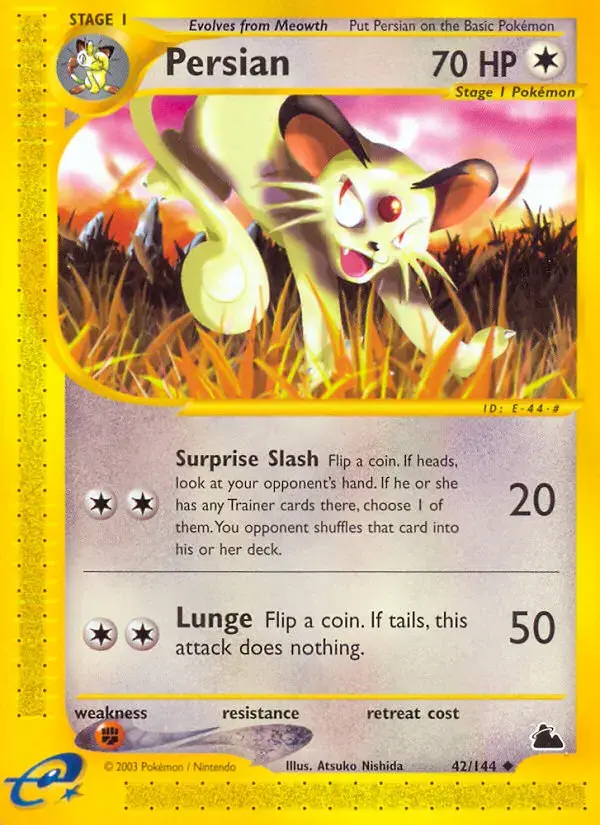 Carte Pokémon Persian #42 — Skyridge