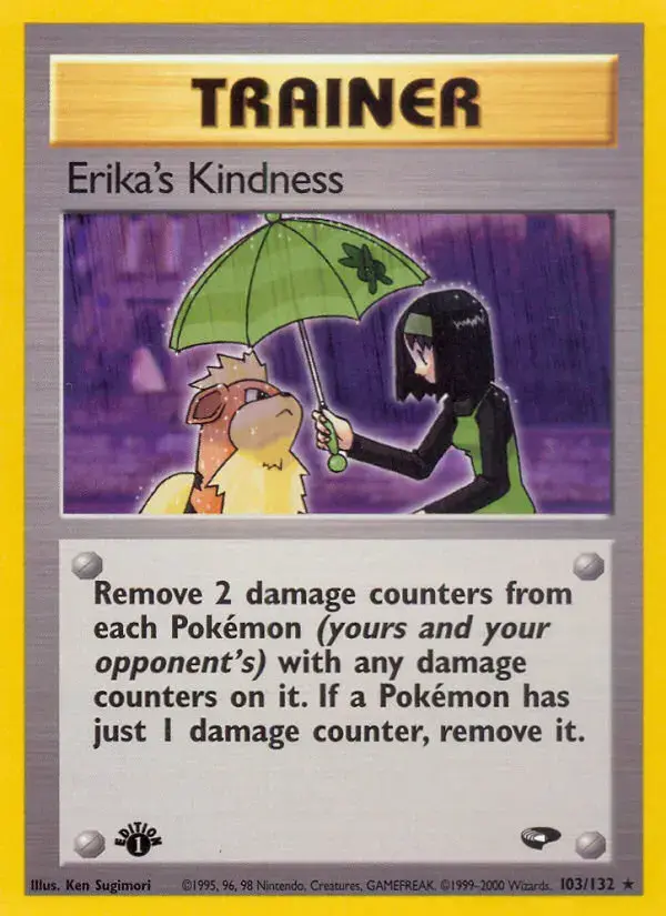 Carte Pokémon Erika's Kindness #103 — Gym Challenge