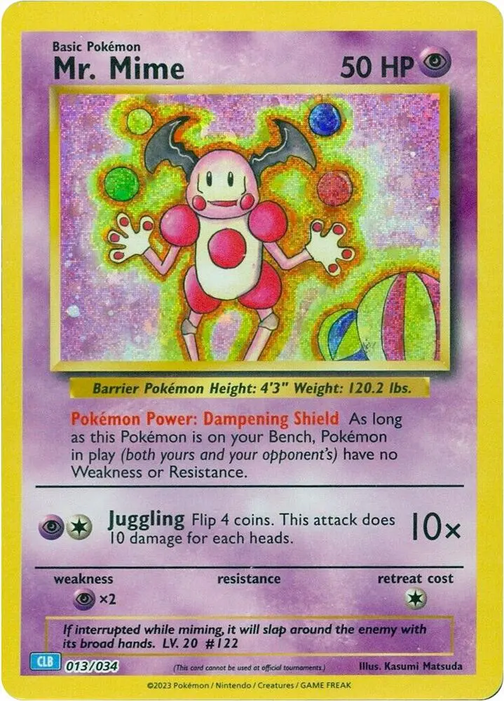 Carte Pokémon Mr. Mime #013 — Deck Tortank & Suicune-ex