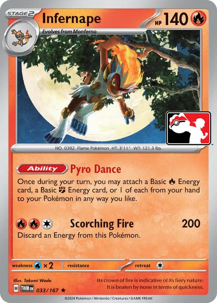 Carte Pokémon Simiabraz #033/167 S6 — Play! Pokémon Prize Pack Series