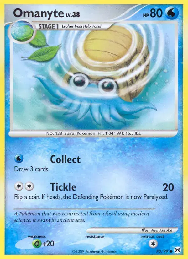 Carte Pokémon Amonita #70 — Arceus