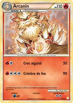 Carte Pokémon Arcanin #001 Non Holo — HeartGold SoulSilver