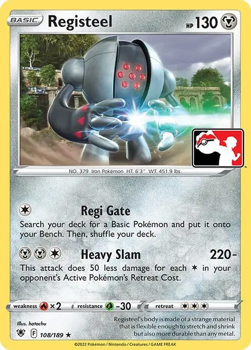 Registeel #108/189 S3 — Play! Pokémon Prize Pack Series