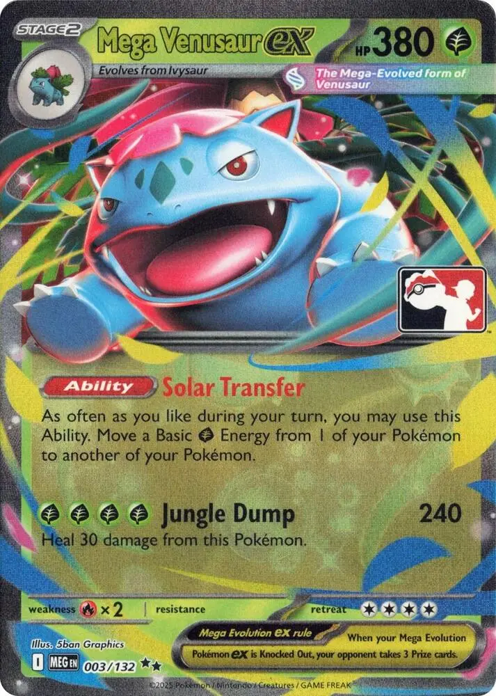 Mega Venusaur ex #003/132 S8 — Play! Pokémon Prize Pack Series