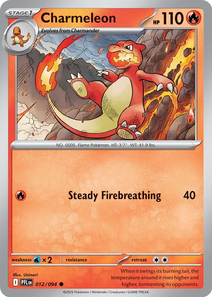 Charmeleon #012/094 S9 — Play! Pokémon Prize Pack Series