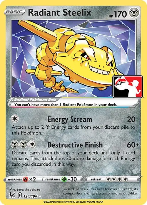Radiant Steelix #124/196 S3 — Play! Pokémon Prize Pack Series