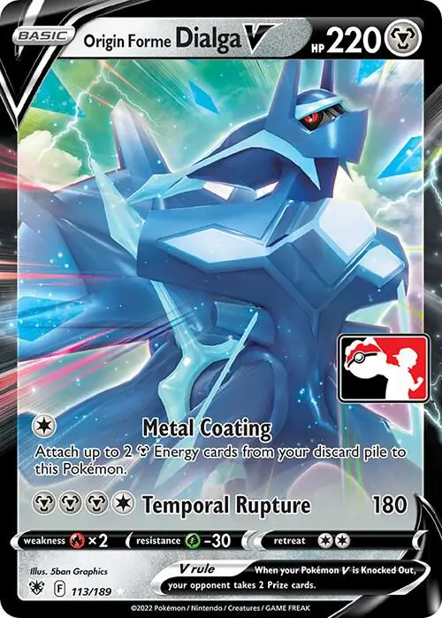 Origin Forme Dialga V #113/189 S3 — Play! Pokémon Prize Pack Series
