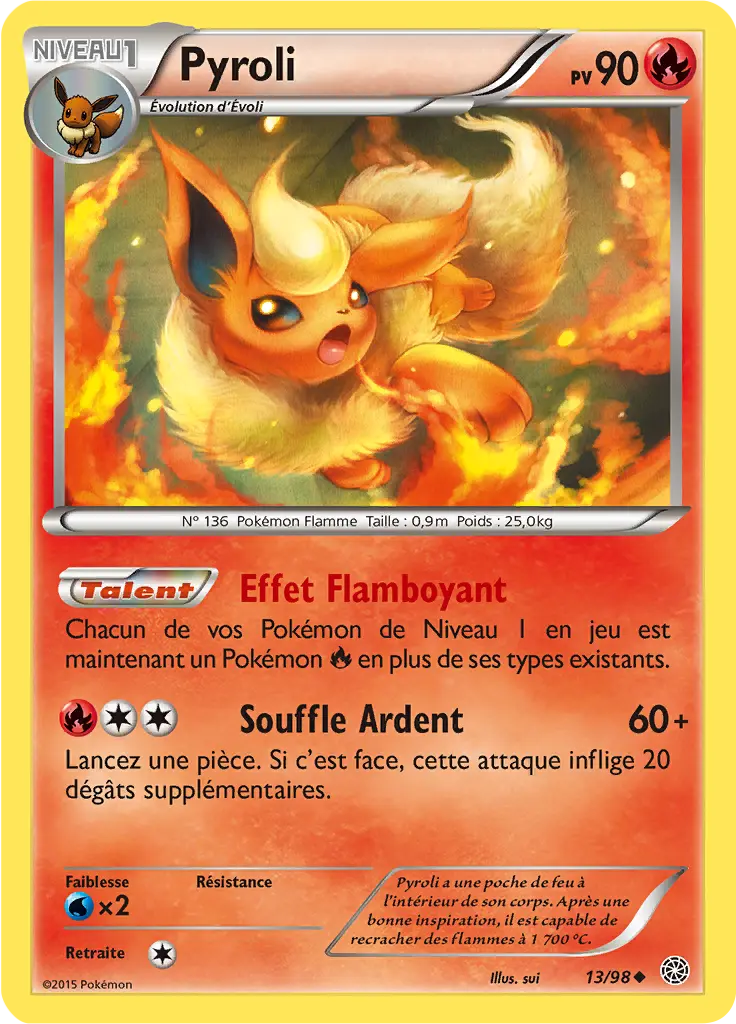Carte Pokémon Pyroli #013 Cosmos — Origines Antiques