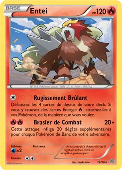Carte Pokémon Entei #014 Cosmos — Origines Antiques