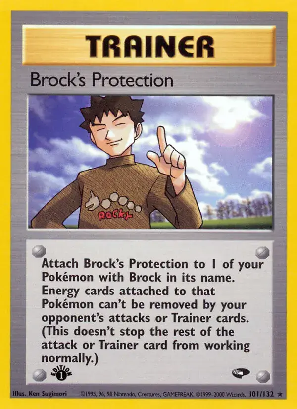 Carte Pokémon Brock's Protection #101 — Gym Challenge