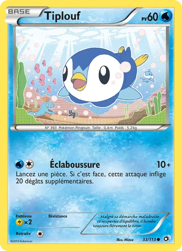 Carte Pokémon Tiplouf #33 — Trésors Légendaires