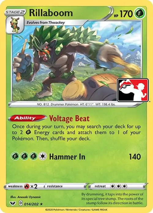 Carte Pokémon Gorythmic #014/202 S1 — Play! Pokémon Prize Pack Series