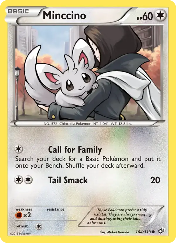 Carte Pokémon Minccino #104 — Trésors Légendaires