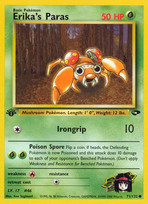 Carte Pokémon Erika's Paras #71 — Gym Challenge