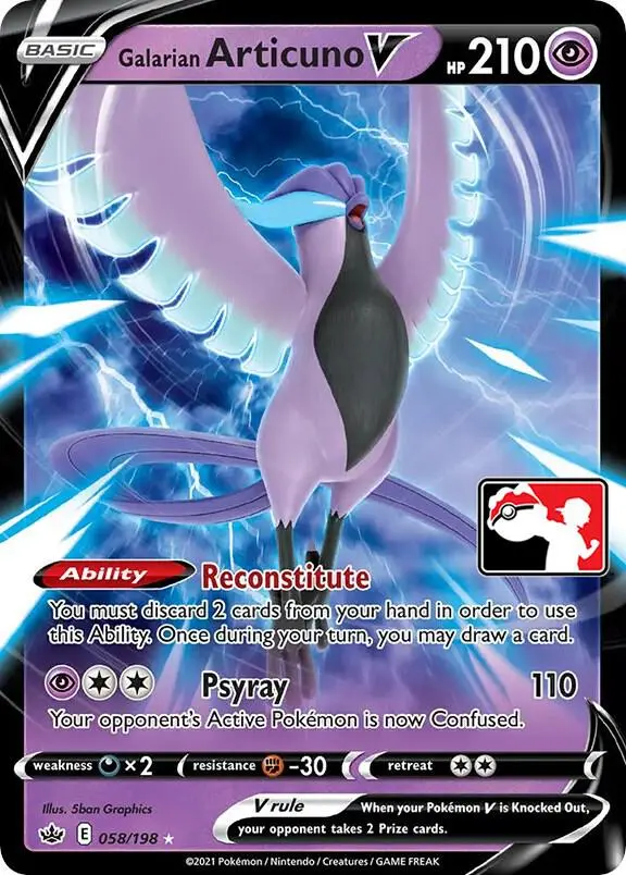 Galarian Articuno V #058/198 S2 — Play! Pokémon Prize Pack Series