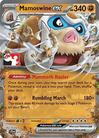Mamoswine ex #079/159 S7 — Play! Pokémon Prize Pack Series