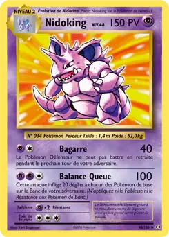 Carte Pokémon Nidoking #045 Non Holo — Évolutions XY