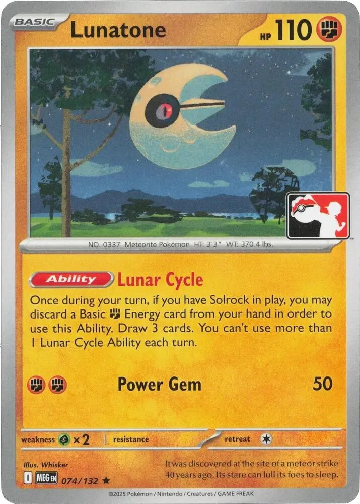 Carte Pokémon Séléroc #074/132 S8 — Play! Pokémon Prize Pack Series