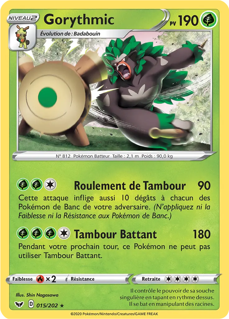 Carte Pokémon Gorythmic #015 Cracked Ice — Épée et Bouclier
