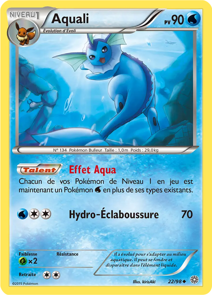 Carte Pokémon Aquali #022 Cosmos — Origines Antiques
