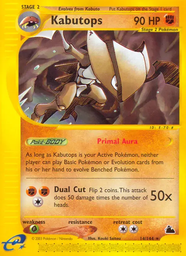 Carte Pokémon Kabutops #14 — Skyridge
