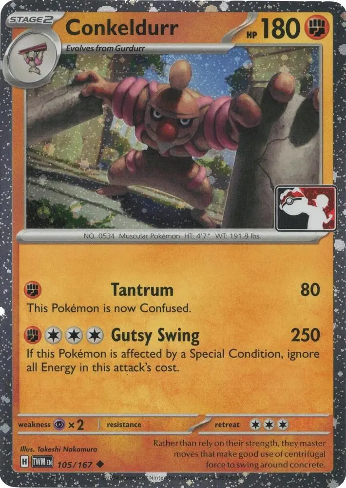 Conkeldurr #105/167 S7 — Play! Pokémon Prize Pack Series