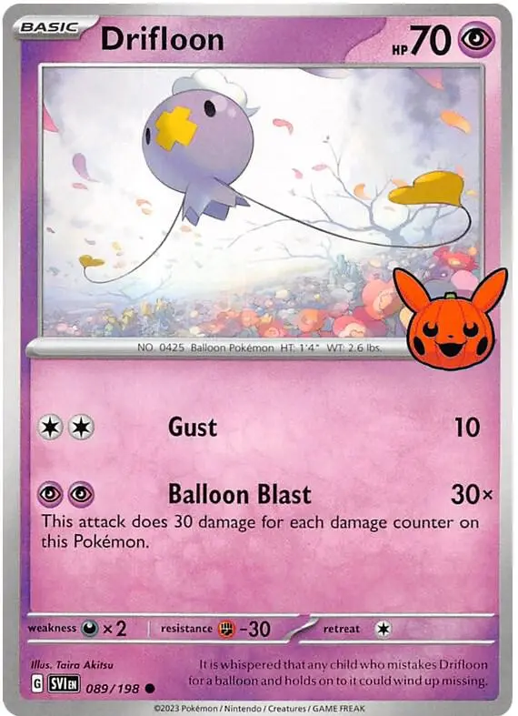 Carte Pokémon Drifloon #089 — Trick or Trade BOOster Bundle 2023