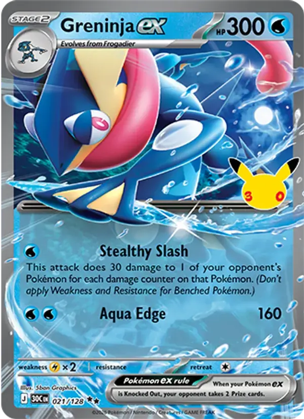 Greninja ex #021 — 30th Celebration