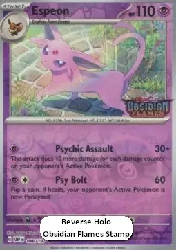 Carte Pokémon Mentali #086 Stamp — Flammes Obsidiennes