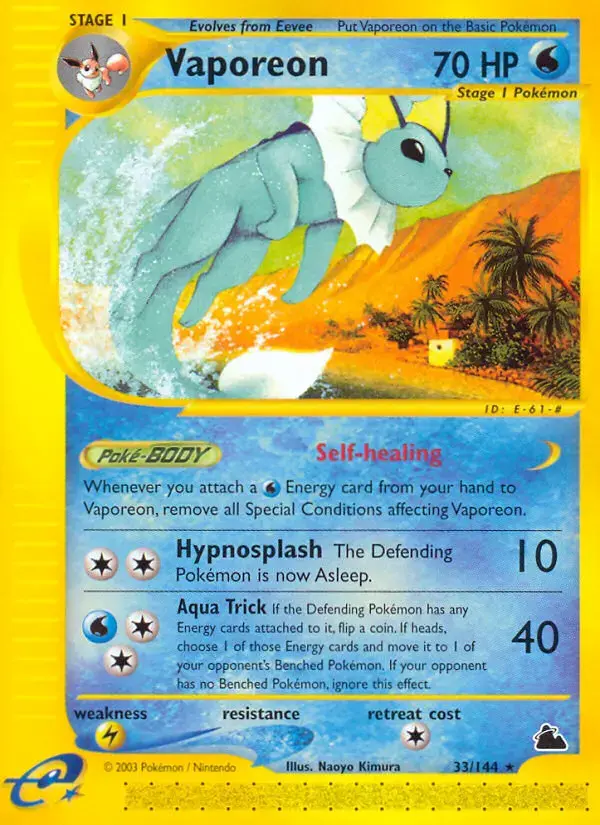 Carte Pokémon Aquali #33 — Skyridge