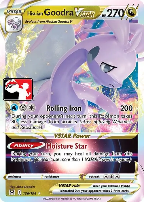 Hisuian Goodra VSTAR #136/196 S3 — Play! Pokémon Prize Pack Series