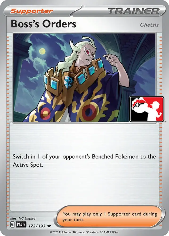 Carte Pokémon Ordres du Boss #172/193 S4 — Play! Pokémon Prize Pack Series