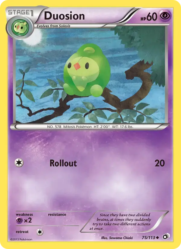 Carte Pokémon Duosion #75 — Trésors Légendaires