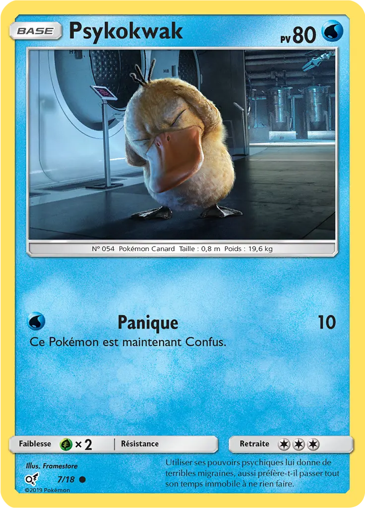 Carte Pokémon Psykokwak #7 — Détective Pikachu