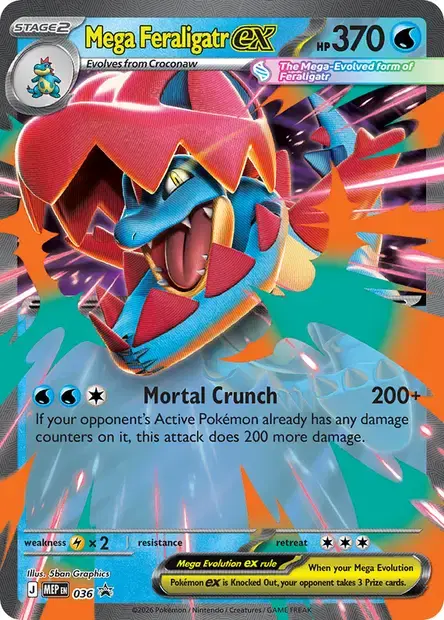 Mega Feraligatr ex #036 — Mega Evolution Promos