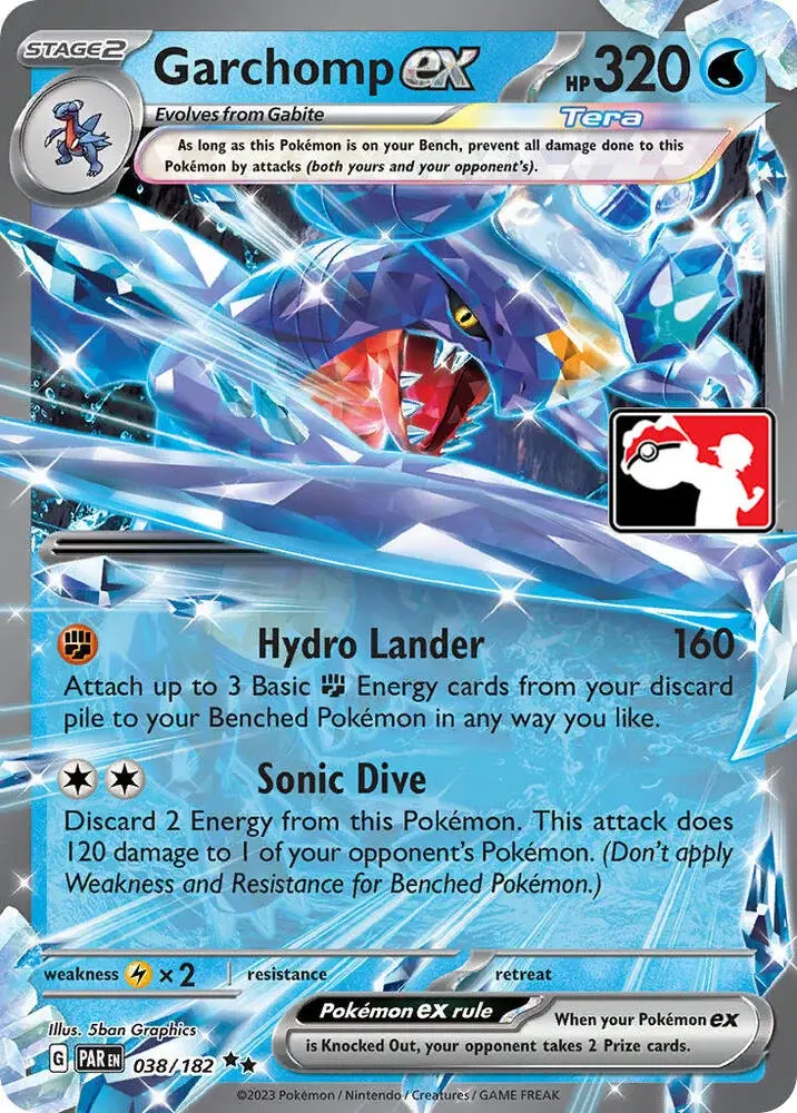 Garchomp ex #038/182 S5 — Play! Pokémon Prize Pack Series