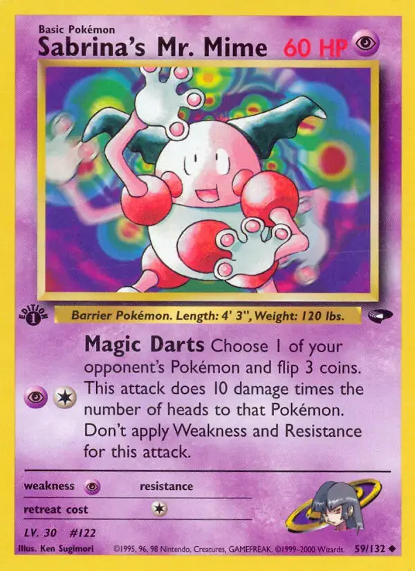 Carte Pokémon Sabrina's Mr. Mime #59 — Gym Challenge