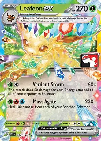 Leafeon ex #006/131 S7 — Play! Pokémon Prize Pack Series