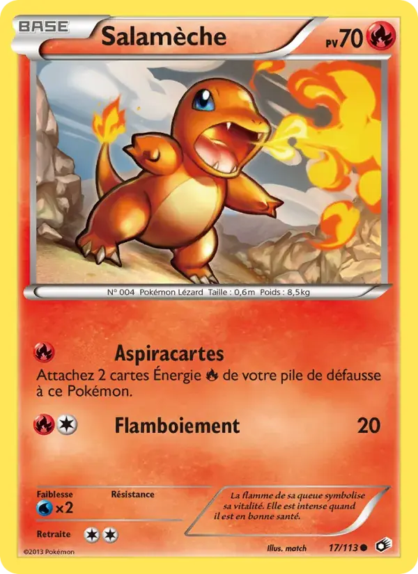 Carte Pokémon Salamèche #17 — Trésors Légendaires