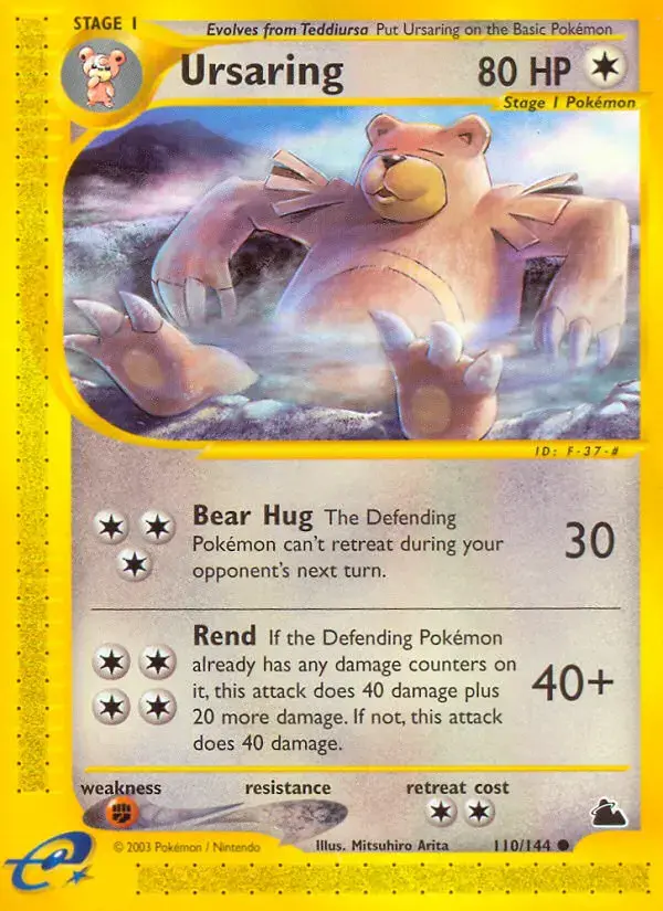 Carte Pokémon Ursaring #110 — Skyridge