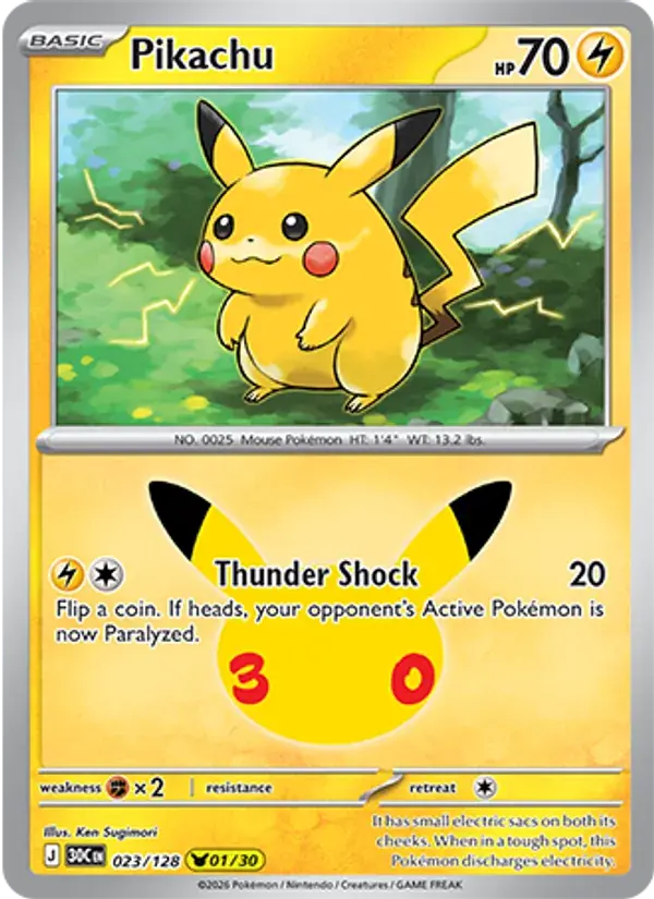 Pikachu #023 — 30th Celebration