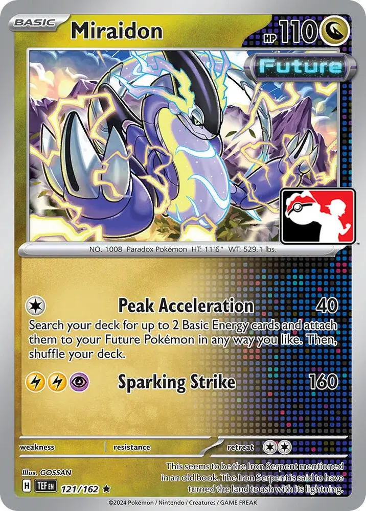 Carte Pokémon Miraidon #121/162 S5 — Play! Pokémon Prize Pack Series