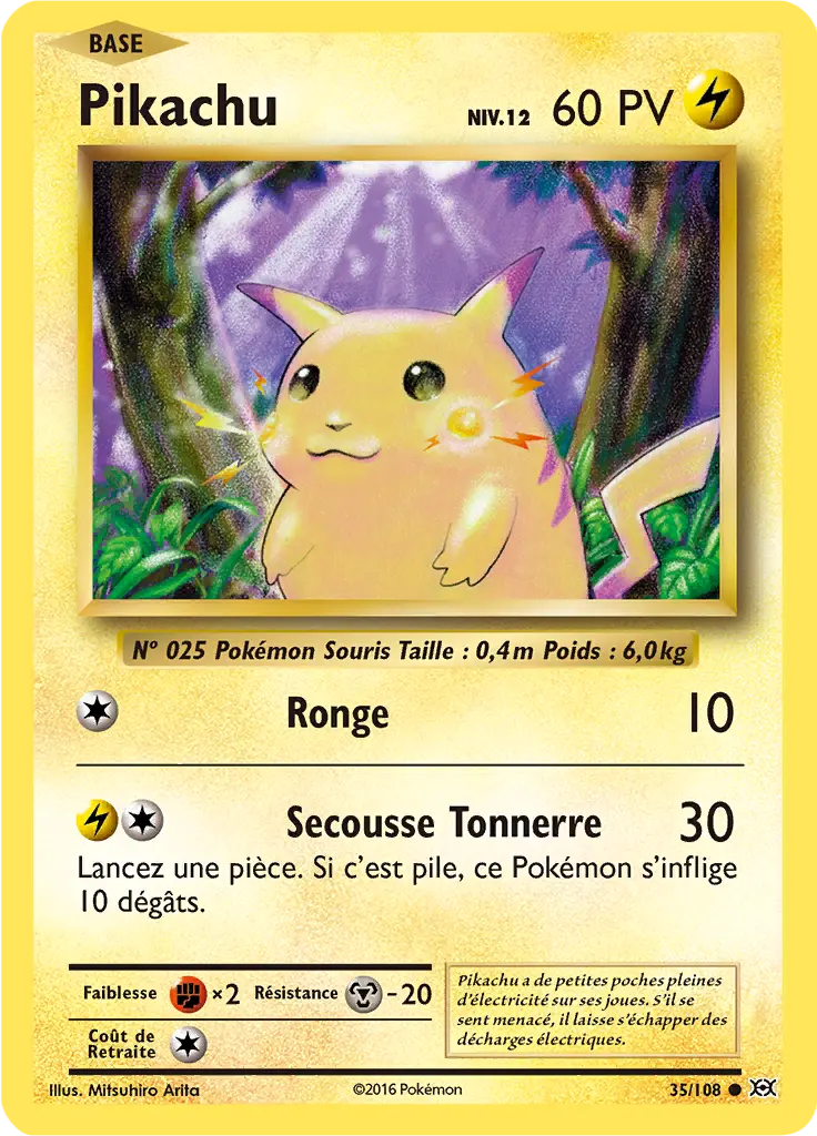 Carte Pokémon Pikachu #035 Cracked Ice — Évolutions XY