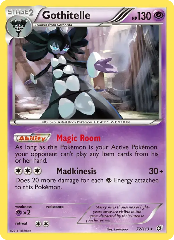Carte Pokémon Gothitelle #72 — Trésors Légendaires